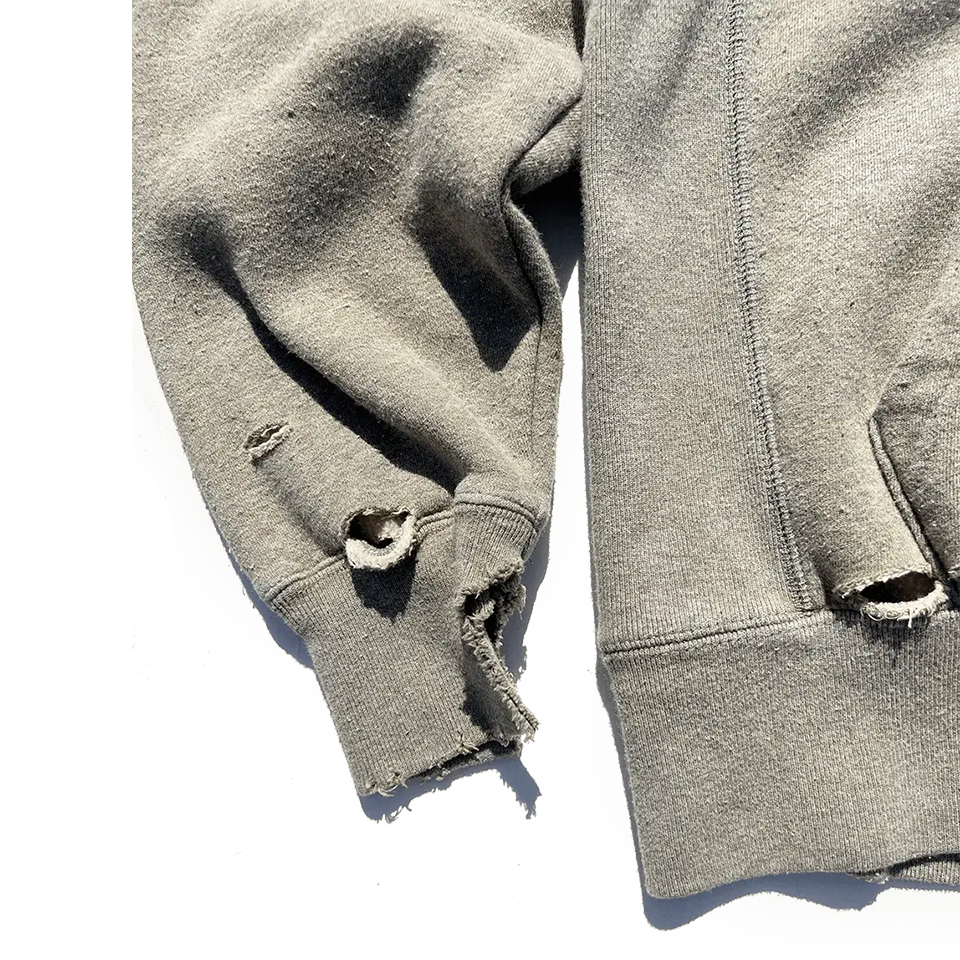 Distressed Heather Grey Hoodie - Psychedelic